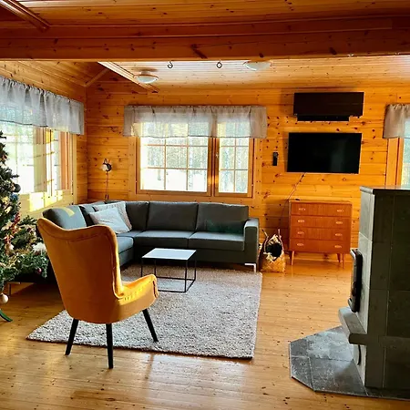 别墅 Log In 10 Min From Santa Claus Village-sauna&freeparking 罗瓦涅米